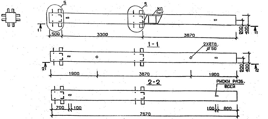 Колонна 2КБ 33.77-1-с Серия 1.020.1-2с/89